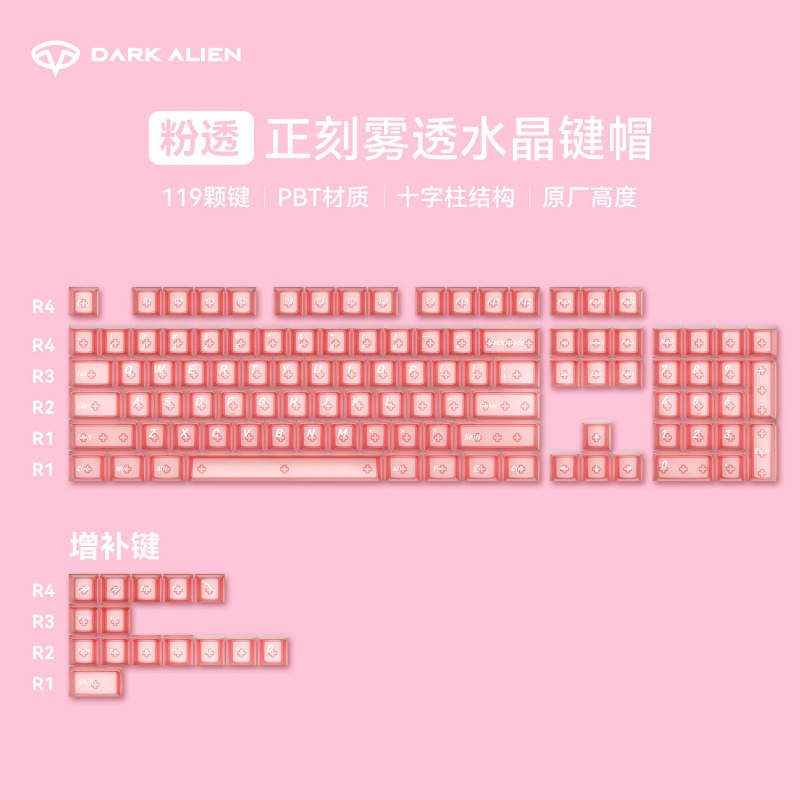 卸売クロスボーダーオリジナル透明 PC キーキャップ四面高透過率 UV 印刷フロントつや消し WOOTING ユニバーサル|undefined