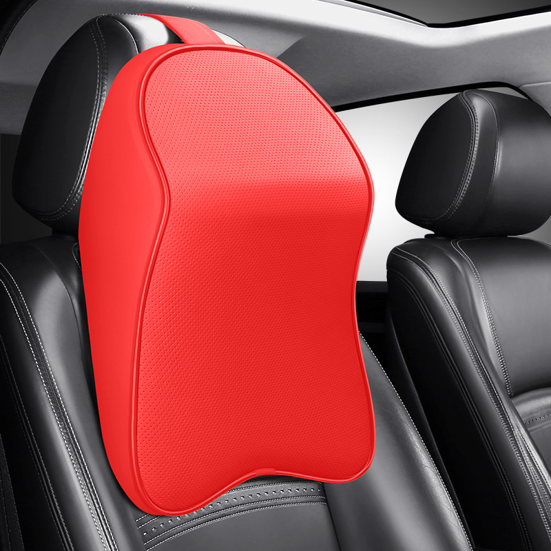 21 New Nappa Leather Car Headrest Wholesale Space Memory Foam Large Neck Pillow Car Car Lumbar Pillow