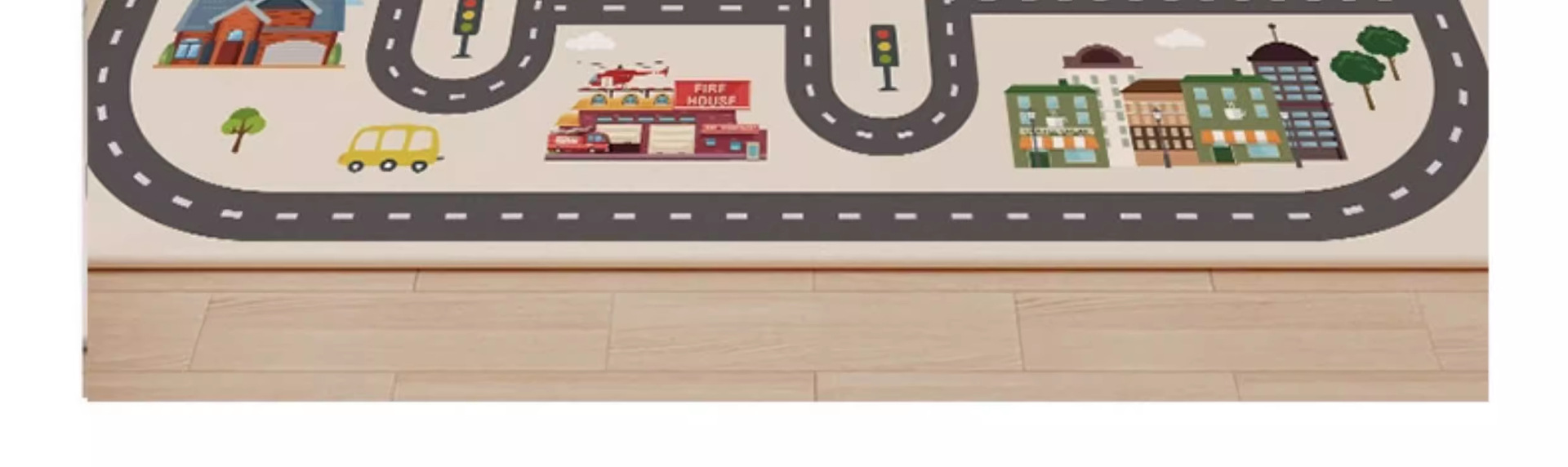 Living Room Balcony Large Size Baby Crawling Mat Car Track Parking Lot Children's Game Crystal Velvet Floor Mat
