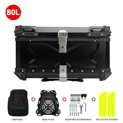 Motorcycle Universal | Motorcycle trunk - 80l-embossed-x-tail-boxblack