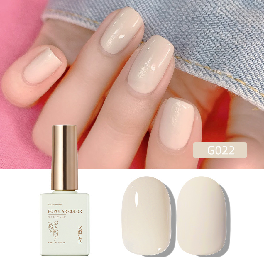 Pure Color new white nail polish glue nude transparent nail polish shop special high-grade nail polish lasting firm Factory wholesale