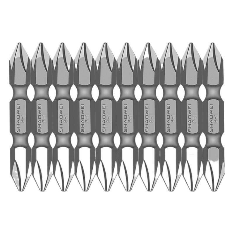 Shaowei Двухголовая крестообразная головка Двойная головка отвертки Сильная магнитная головка отвертки PH1-PH1-50-6.35