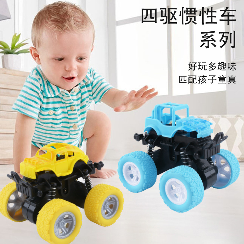 Niños cuatro tracción inercia vehículo todoterreno resistente a la caída acrobacias coches de juguete para niños modelo de automóvil simulación al por mayor
