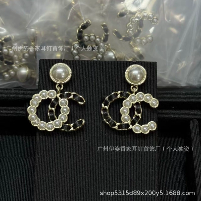 Сережки-перлы с буквами, аксессуар, стиль Chanel, высококачественный стиль, образец серебро 925