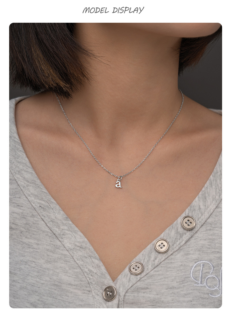 1g Weight 1 Piece 925 Sterling Silver Letter Pendant