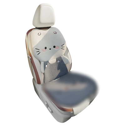 Seat cushion, seat cover | Female Seat Cover - three-dimensional-cute-cat-one-gray-backrest
