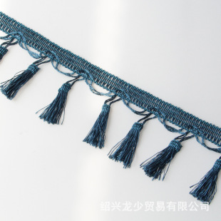 Foreign Trade Export Double Rope Lace Curtain Accessories Accessories Classic Pendant Decorative Fur Ball Tassel Ready-Made Cloth Belt Universal