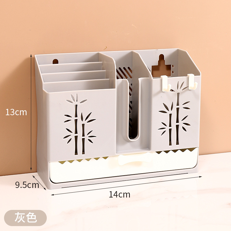 Palillos de cocina titular hogar autoadhesivo sin Punch palillos jaula palillos de cocina compartimiento de almacenamiento rack jaula de drenaje de Bambú