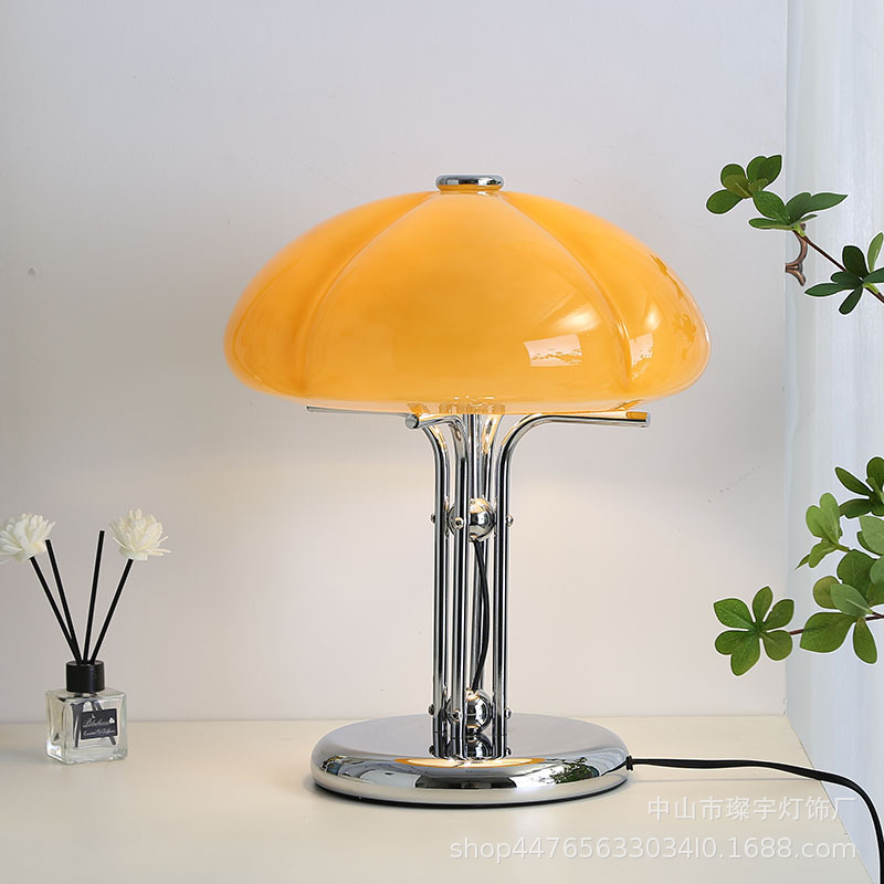 Cross-border direct supply of Italian Bauhaus medieval table lamp chrome orange living room bedroom bedside designer floor lamp Cross-border direct supply of Italian Bauhaus medieval table lamp chrome orange living room bedroom bedside designer floor lamp