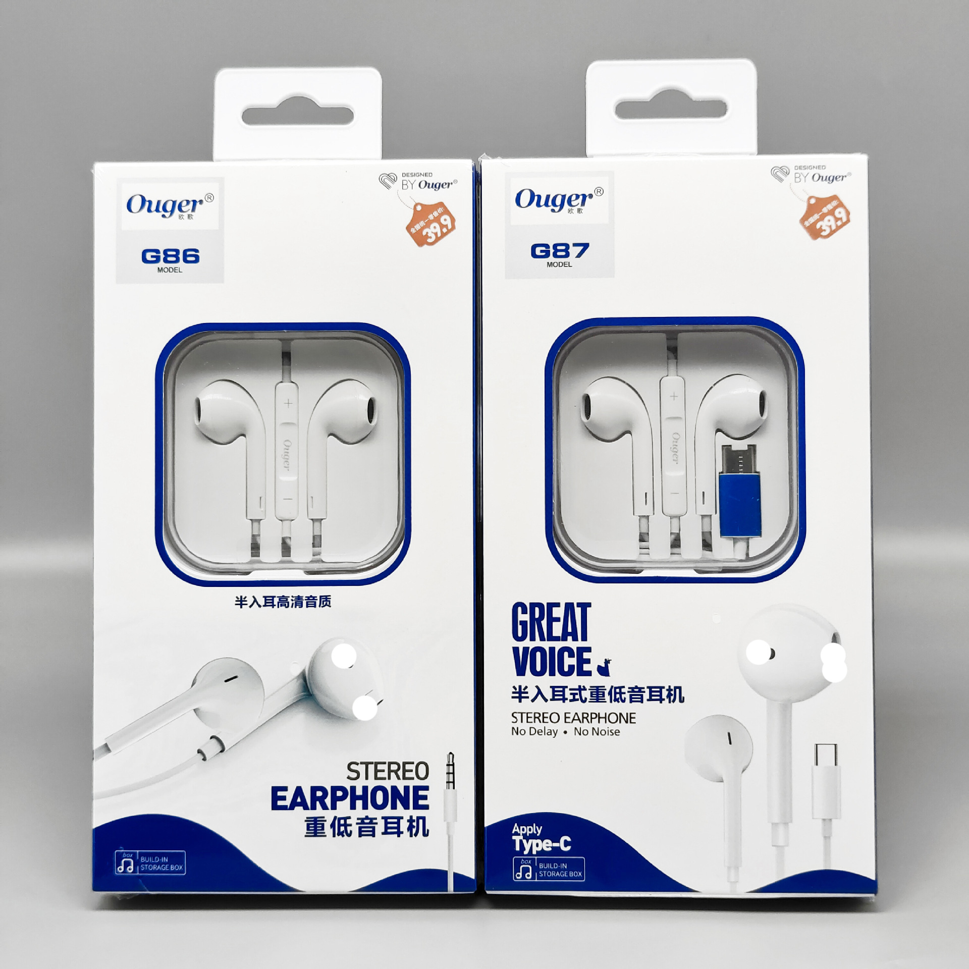 Type-C Wired Earphones with Tuning for Karaoke, Suitable for OPPO, Huawei, and Honor Phones, 3.5mm Round Plug Volume Control Earphones