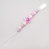 Children's silica gel pacifier for new born, chewy teether for correct bite, lanyard holder