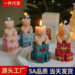 クリエイティブな香りのクリスマス雰囲気ギフト大豆ワックス手作りお土産クマの香りのキャンドル装飾品卸売