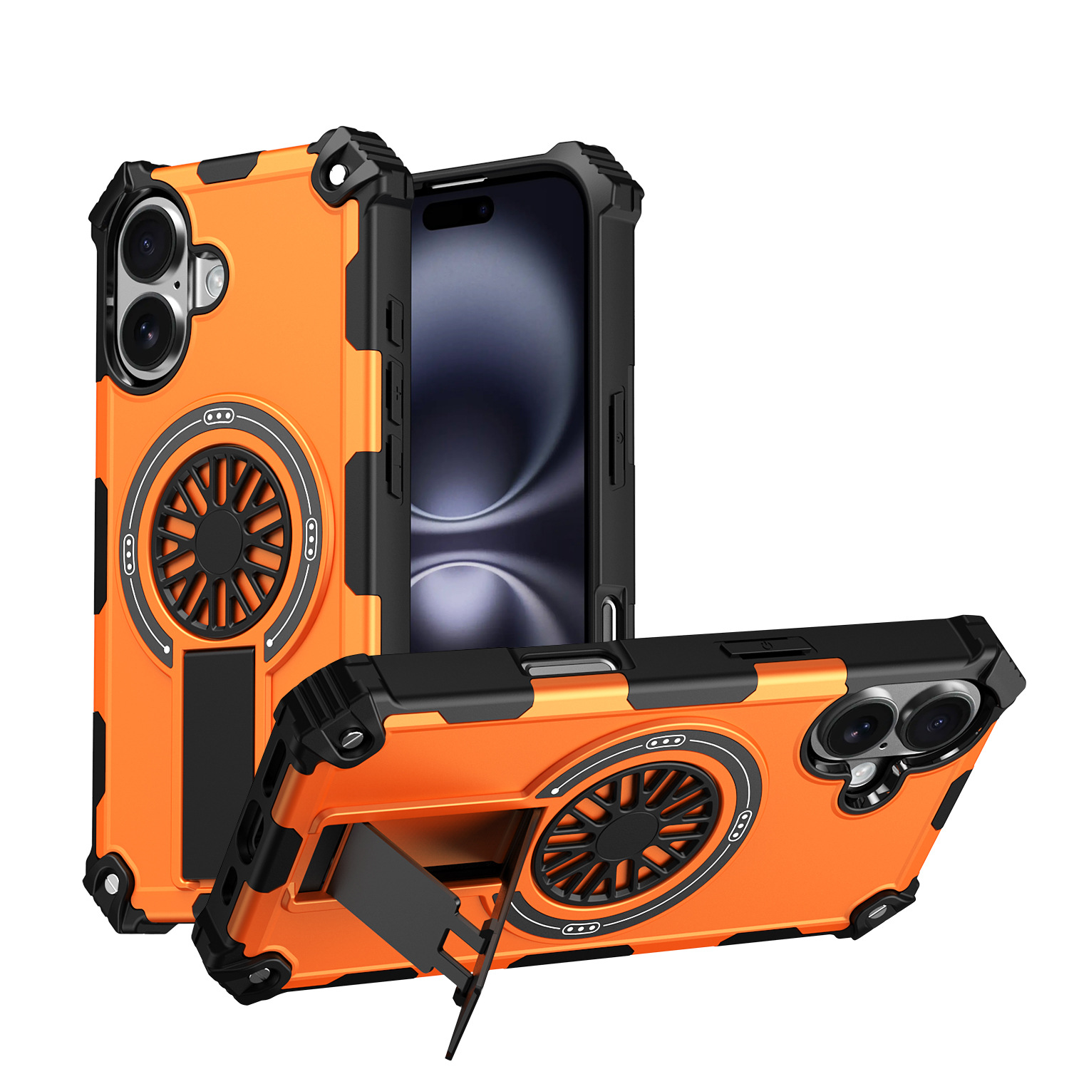 Funda para teléfono móvil de la serie Guardian IP16 IP15 fuerte magnético IP14 serie soporte de coche de carga inalámbrica giroscopio giratorio