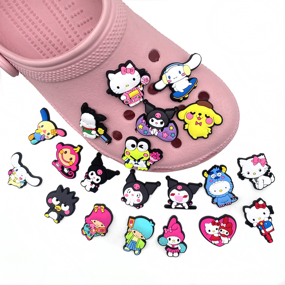 Cartoon Cute San Liou Anime Hole Shoes Flower Shoes Buckle Soft Adhesive Detachable Garden Shoes Accessories Amazon