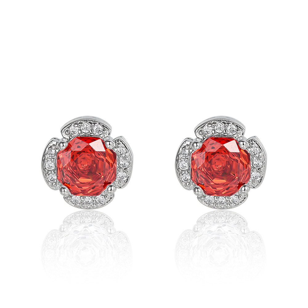Amazon nuevo Seiko Rose Chepa Paracha collar de zircon pendientes anillo de tres piezas al por mayor