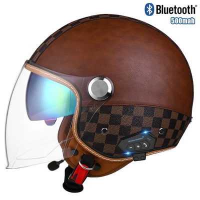 Motosiklet kaskı (dəbilqə): bluetooth helmet electric car half