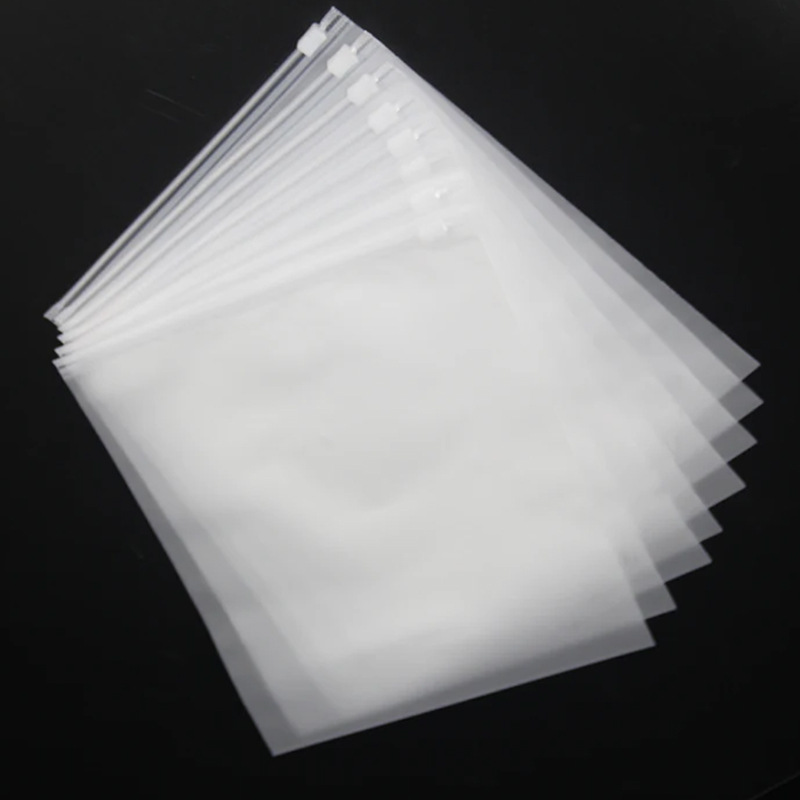 Bolsa de cremallera de ropa mate, calcetines transparentes, bolsas de embalaje de ropa interior, bolsas de almacenamiento de ropa, bolsas de autocierre de advertencia transfronteriza engrosadas