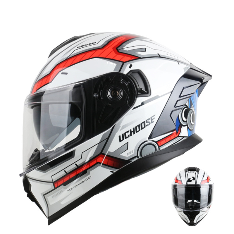 Fábrica de origen [DOT] Casco de motocicleta Jarrie Motor Co-Family Race Locomotora Casco completo cuatro temporadas para parejas generales