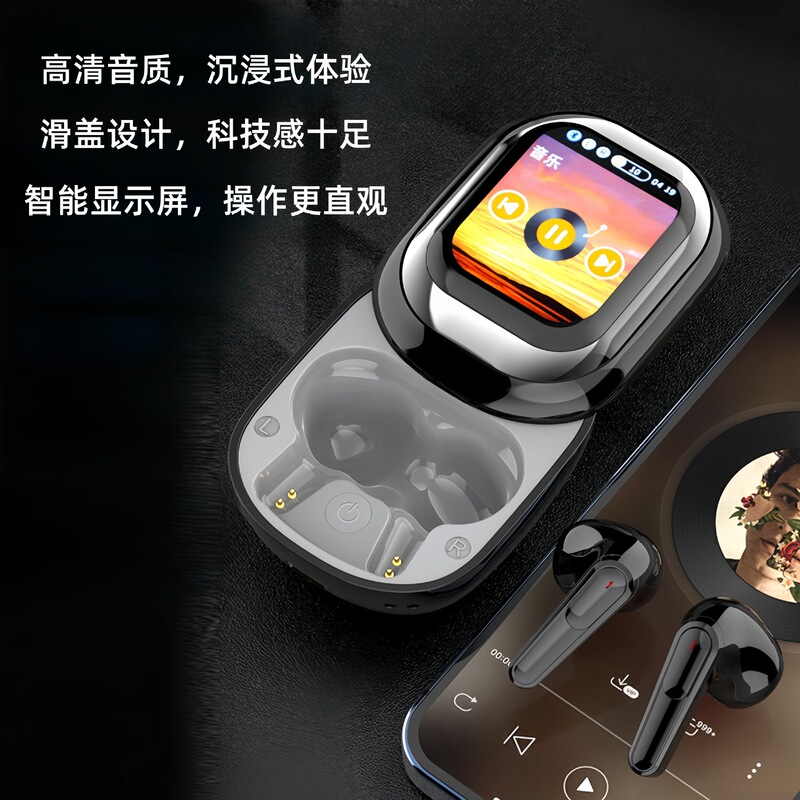 2025 新しい Bluetooth ヘッドセットクロスボーダー Ai 翻訳スライドカバーワイヤレス翻訳ヘッドセットスライドカバーデザインタッチスクリーンクロスボーダー|undefined
