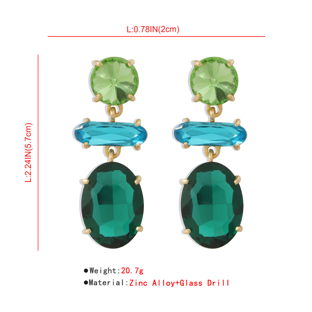 Mode New Style Diamant Übertriebene Ohrringe display picture 1
