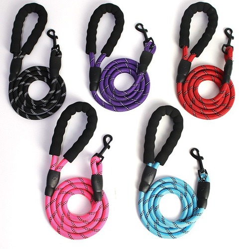 Leash for Dogs Anti-Bite Nylon Reflective Leash for Large and Medium Dogs with Strong Shock-Proof Round Leash to Prevent Escape