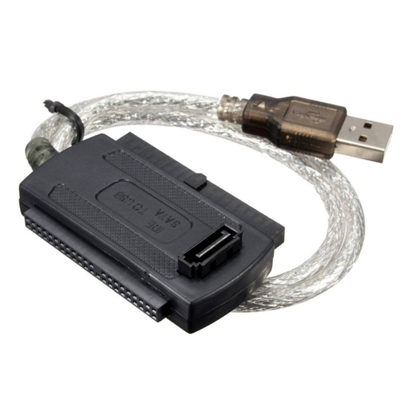Three-purpose easy drive cable Usb to IDE/SATA Usb to parallel port/serial port 3.5-inch hard disk optical drive cable transparent cable Three-purpose easy drive cable Usb to IDE/SATA Usb to parallel port/serial port 3.5-inch hard disk optical drive cable transparent cable