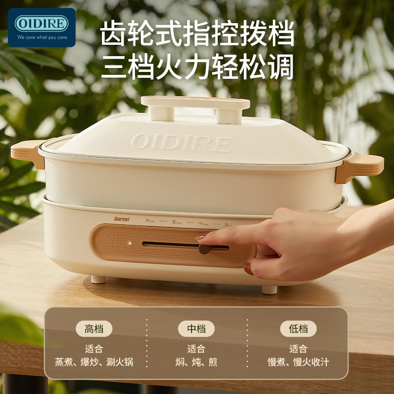德國OIDIRE電煮鍋家用多功能蒸煮一體小電鍋學生宿舍煮麵小鍋火鍋