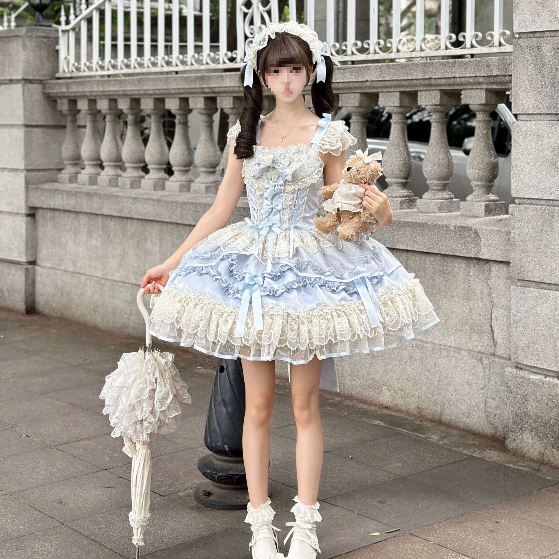 Подлинное дизайнерское фуксиевое slip-платье в стиле лолита, Lolita Jsk