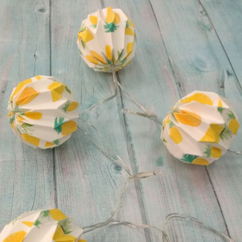 Pineapple paper pumpkin folding paper lantern Lantern led festive Christmas lights string accessories living room bedroom ins decoration Pineapple paper pumpkin folding paper lantern Lantern led festive Christmas lights string accessories living room bedroom ins decoration