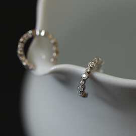 S925纯银耳夹简约蕾丝边法式复古无需耳洞耳环时髦耳挂女