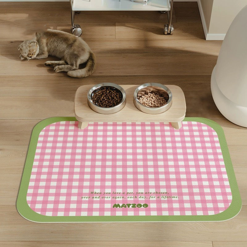 ペット、猫、犬用のクロスボーダー珪藻泥プレースマット、ペットボウル、汚れ防止、飛沫防止、漏れ防止、汚れ防止、お手入れが簡単なフロアマット|undefined