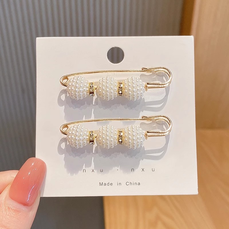 Internet celebridad anti-exposición hebilla de las mujeres cintura-apretado Escote de artefacto fijo invisible pin perla accesorios tamaño de la cintura ajustable image 10