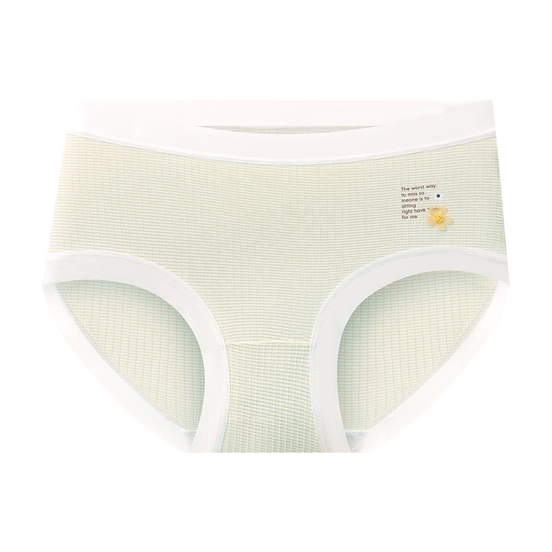 10A antibacterianos pantalones de mujer sin marcas ventiladas moda rayas pantalones de mujer cintura media entrepierna de algodón suave pantalones de niñas elásticas image 7