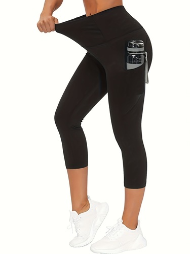 Women's Elastic Tight Leggings High-Waisted Abdominal Compression Running Training Breathable Exercise Yoga Seven-Eighth Pants Hip Lift