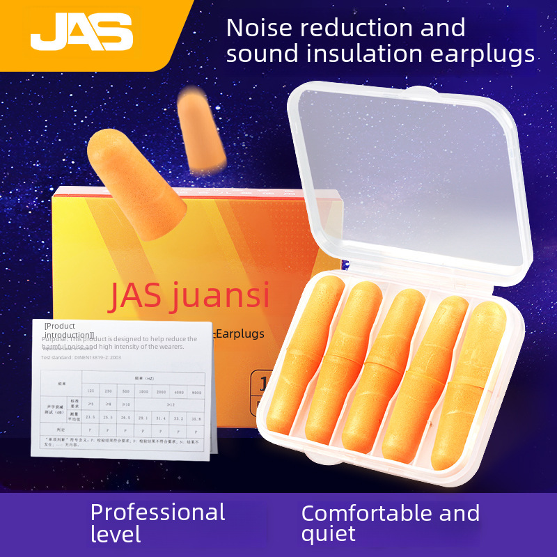 Sleep aid noise-canceling earplugs for professional students, effective against snoring, silent and super noise-blocking specialist
