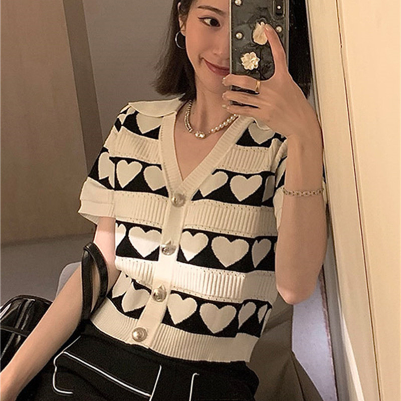 F9389 2110K ÁO THUN NỮ HANTDC ÁO LEN NGẮN TAY MÙA HÈ THỜI TRANG NỮ G05 SẢN PHẨM MỚI