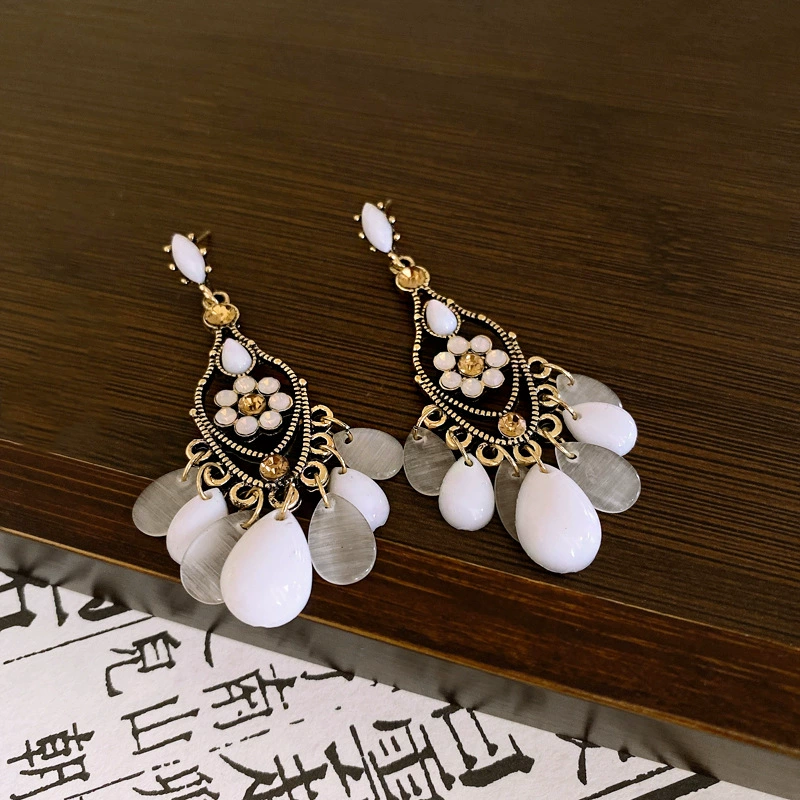 Ethnic earrings, boho style, high-end, ethnic style