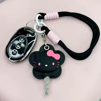Q5 Key, Electric vehicle key cover shell - black-kt-cat-key-cover-hand-strap-remote-control-protective-cover