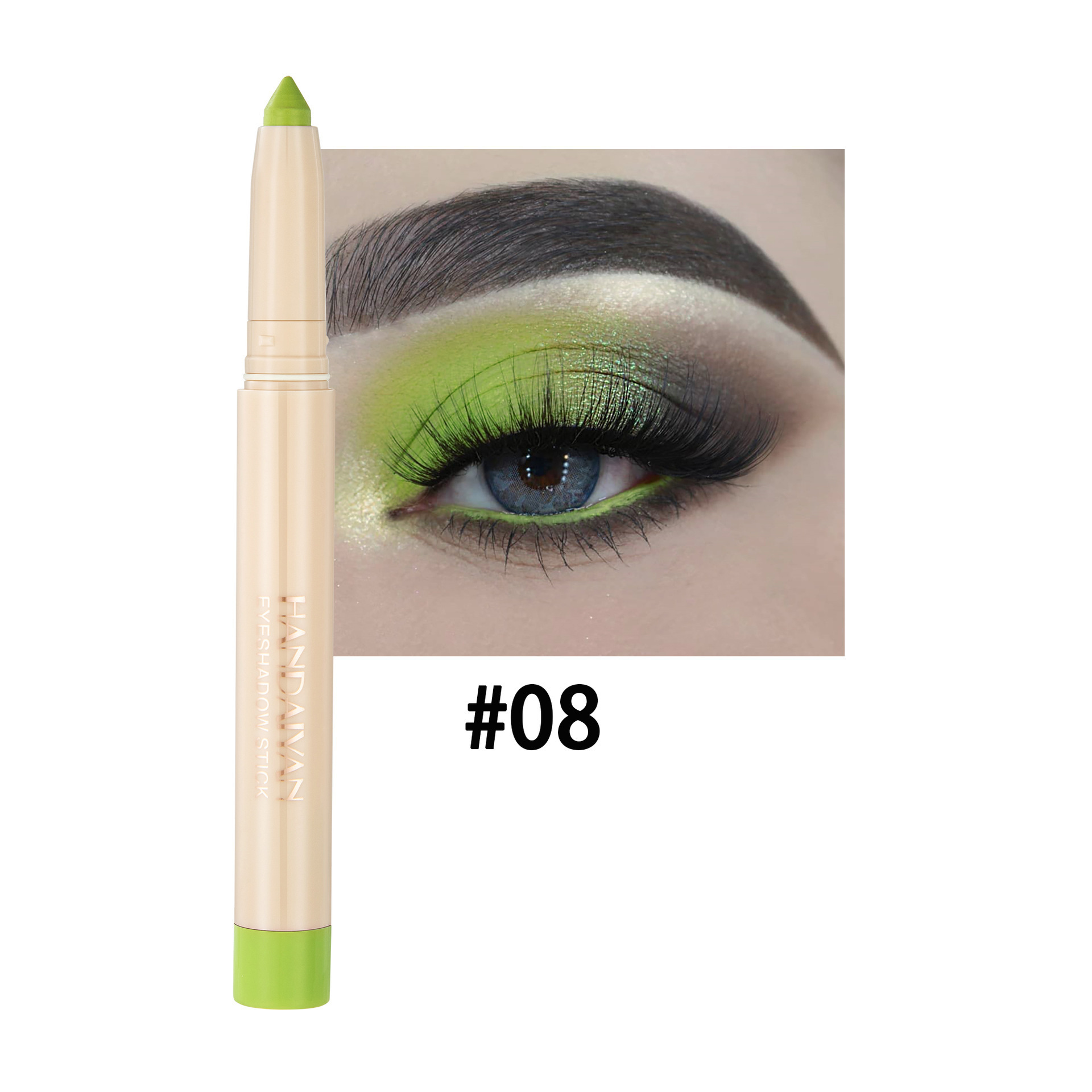 Handaiyan venta transfronteriza caliente, Han Qiang, club nocturno de maquillaje, lápiz de sombra de ojos de seda de seda de doble propósito, barra de lápiz de delineador de ojos cortable image 13