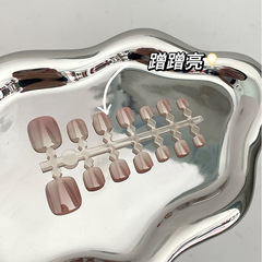 三千瓦電鍍極光腳趾甲片穿戴甲預製甲片手工噴塗夏日腳穿戴甲美甲