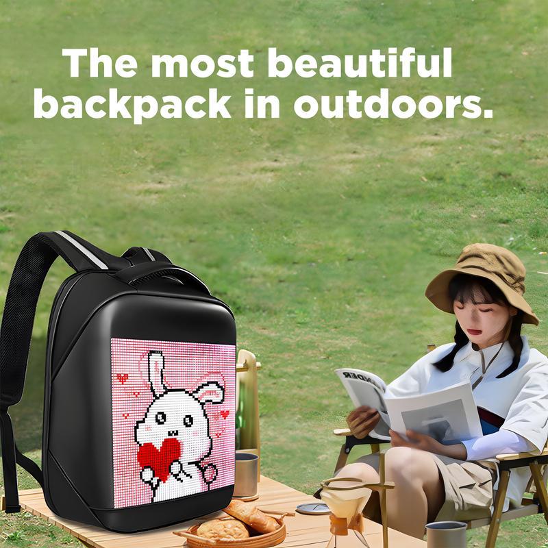 LED Display USB Charging Backpack Laptop Backpack DIY