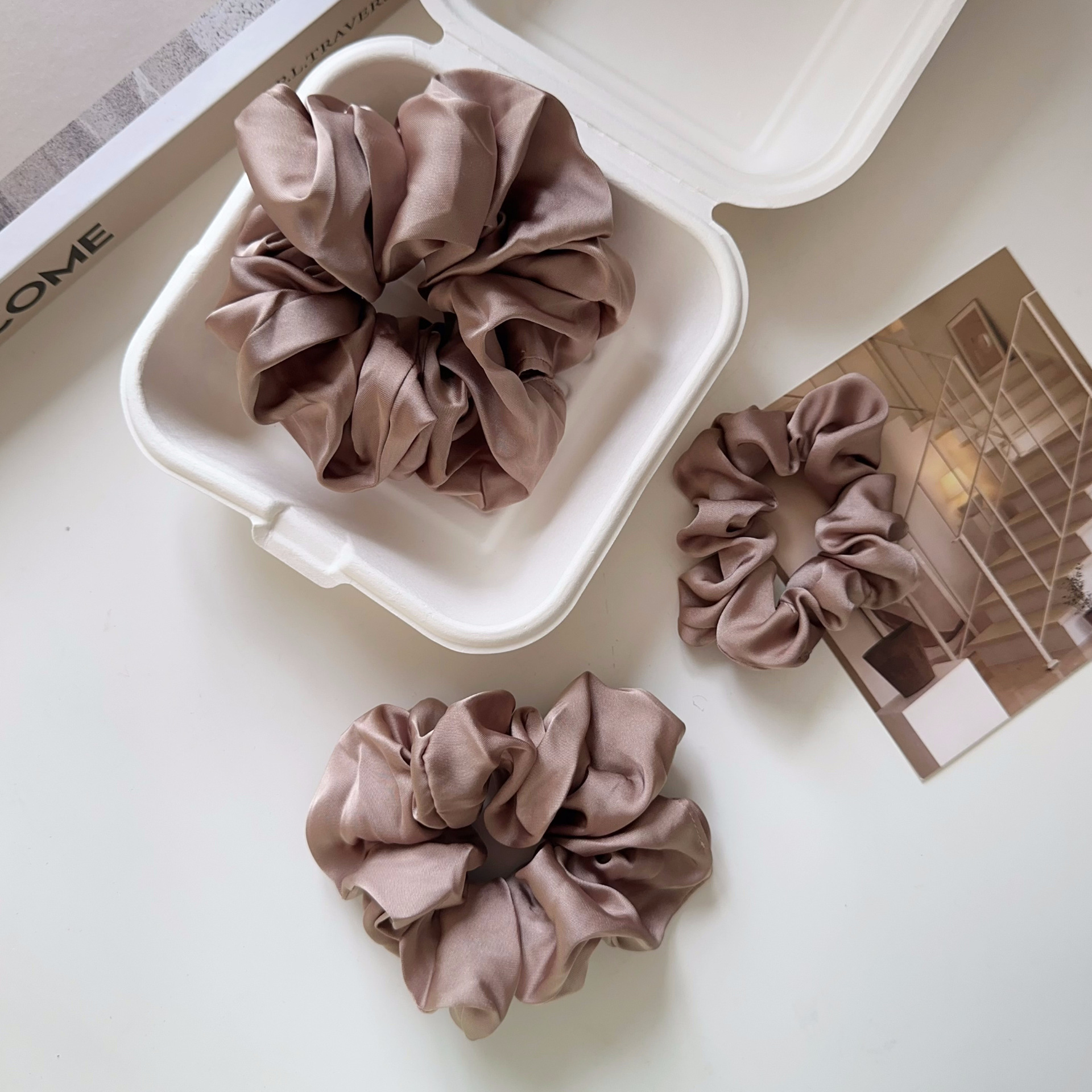 8g Weight Hair Tie Hair Accessories Type 1 Piece Quantity Holiday, Daily Occasion Solid Color Pattern Women's Gender Simple Style, Classic Style Style Women's Simple Style Classic Style Solid Color Cloth Hair Tie 14