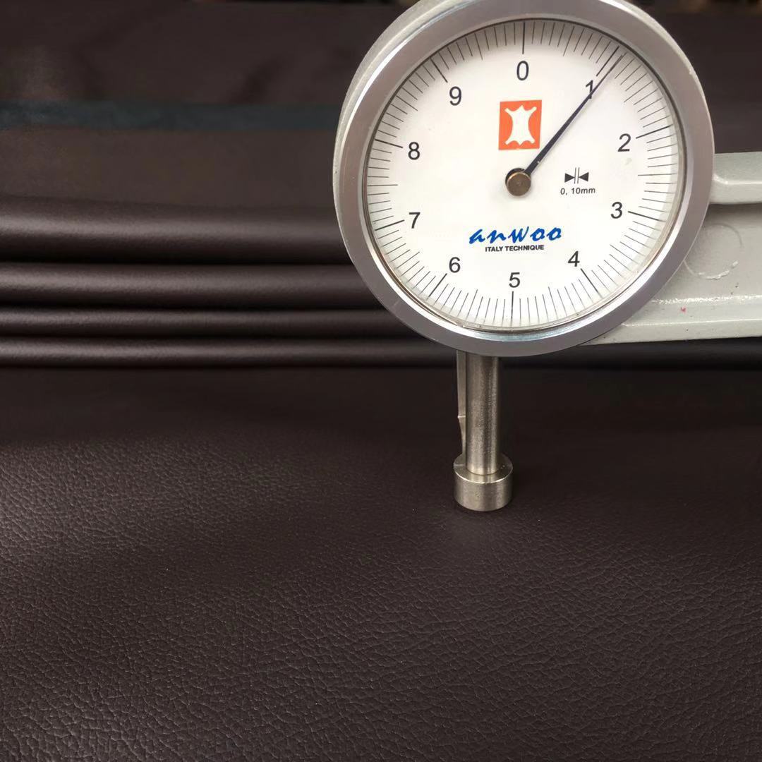 头层牛皮荔枝纹褐色马达斯纹汽车内饰汽车真皮1.3MM汽车座椅现货