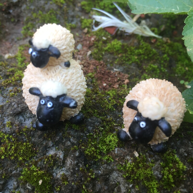 Moss Micro Landscape Ornaments Sheep ZAKKA Goods Resin Crafts Mini Small Animal Ornaments