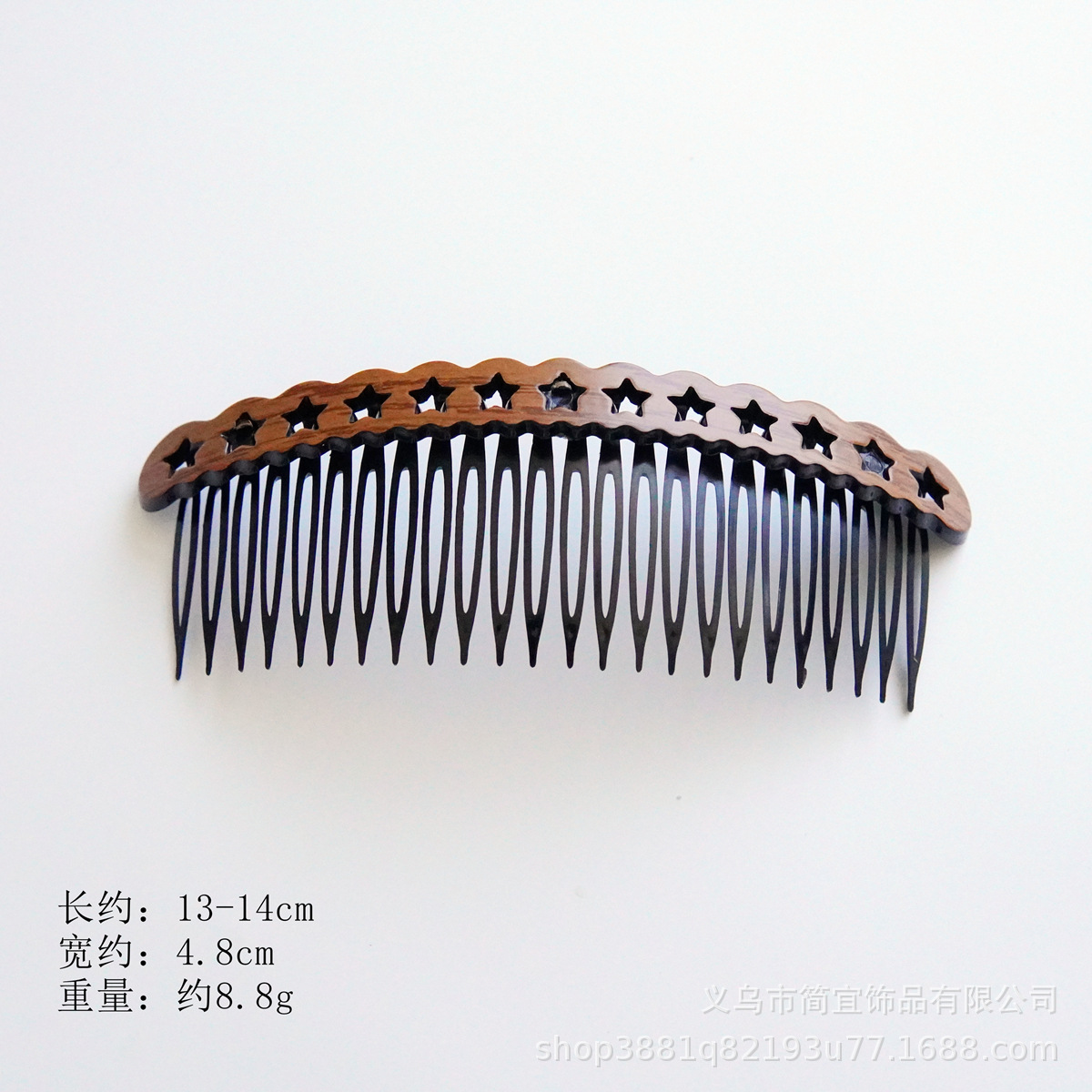 13.5cm 24 dientes de madera grande amor hueco insertar peine de moda madre peinado de plástico clásico