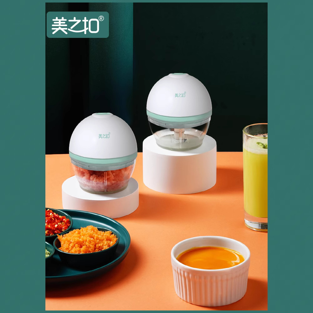 USB Rechargeable Electric Mini Garlic Masher Household Manual Small Beating and Cutting Press Garlic Garlic Mixer Garlic Mixer