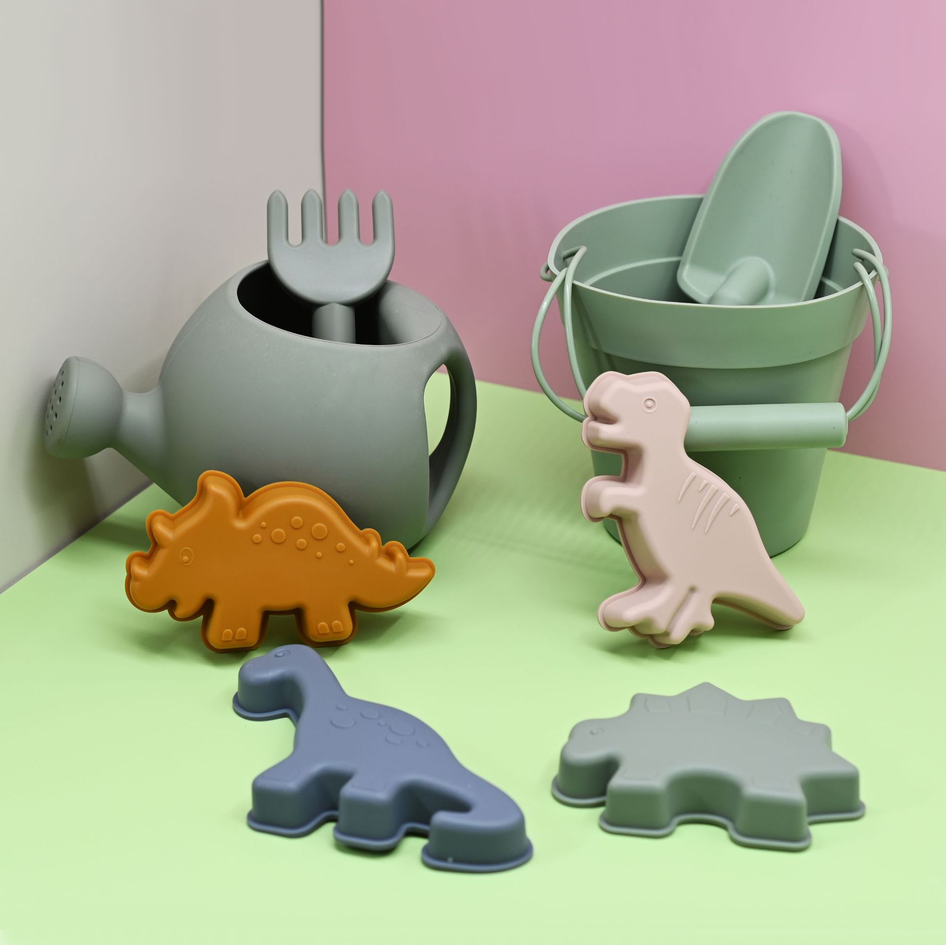 Juguetes de playa juguetes para niños coches arco iris dinosaurios mar de padres e hijos herramientas marinas para niños