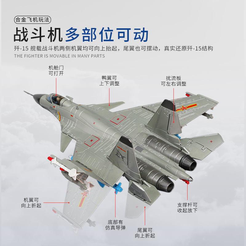 Auténtico autorizado 1: 72 J - 15 modelo de aviación de aleación de simulación de recuerdos de la Fuerza Aérea retirada