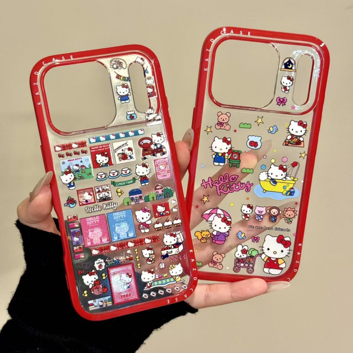 Korean Cartoon Illustration Kt Cat Suitable for Apple 17Promax Mobile Phone Case Iphone16 Cute 15/14/13 Female