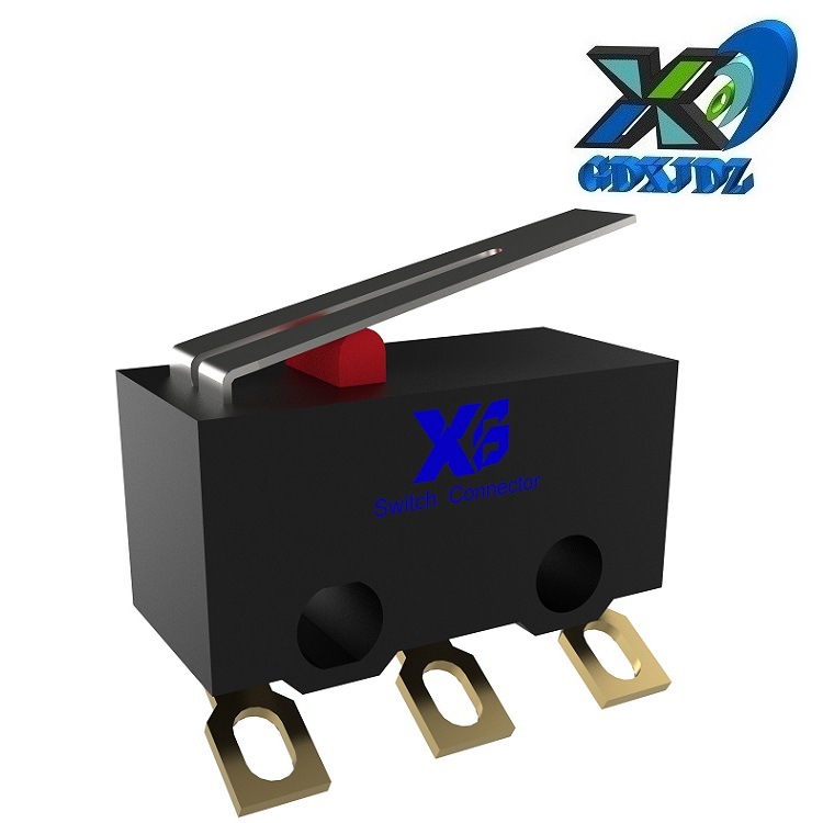 小型微动检测开关三脚 小体积微动开关大电流3A 125V 复位开关3脚